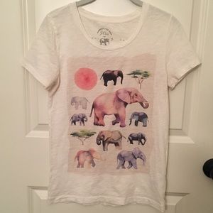 Jcrew elephant T-shirt Size Small
